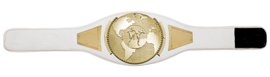 THAI BOXING CHAMPIONSHIP BELT PROGLOBE/G/TBOG - AVAILABLE IN 6+ COLOURS